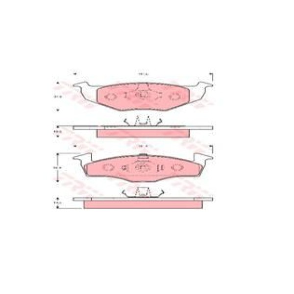 TRW GDB1218 Fren Balatası Ön Golf III 91- Polo Classıc 96- Vento 91- / Cordoba 93- Toledo I 91- Ibiz