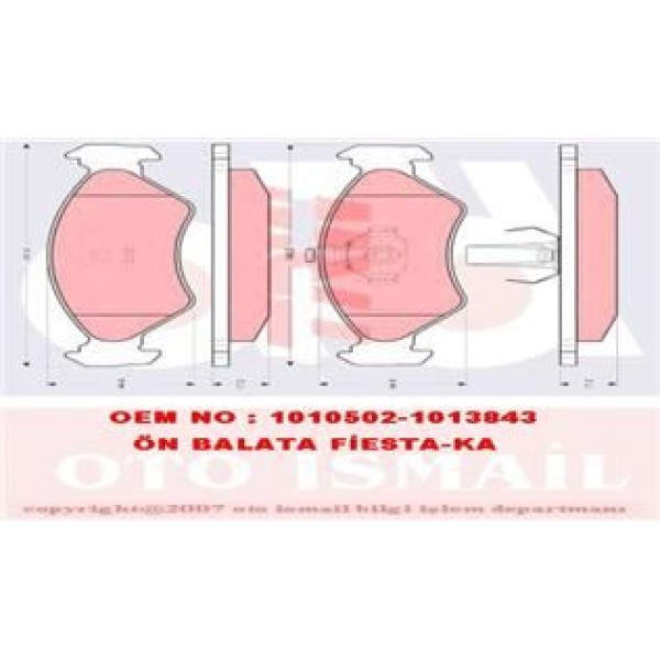 TRW GDB1221 Fren Balatası Ön Fiesta IV 95- Ka 96- / Mazda 121 96-