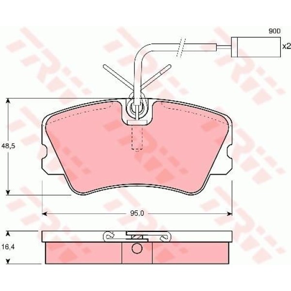 TRW GDB1251 Fren Balatası Ön Alfa Romeo 33 90-94