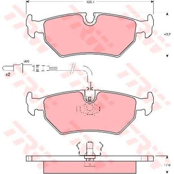 TRW GDB1258 Fren Balatası Arka Fişli Ulysse 94- / Zeta 94- / 806 94- / Evasıon 94-