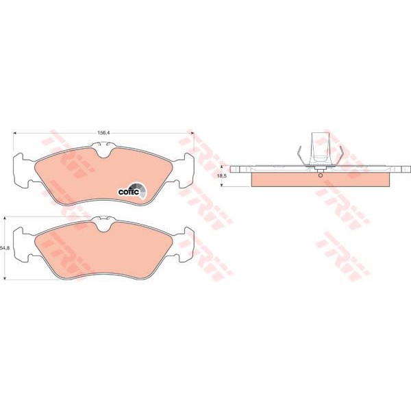 TRW GDB1263 Fren Balatası Arka Lt28-35 96-06 Lt28-46 96-06 / Gw-Class W463 89- Sprinter 95-06