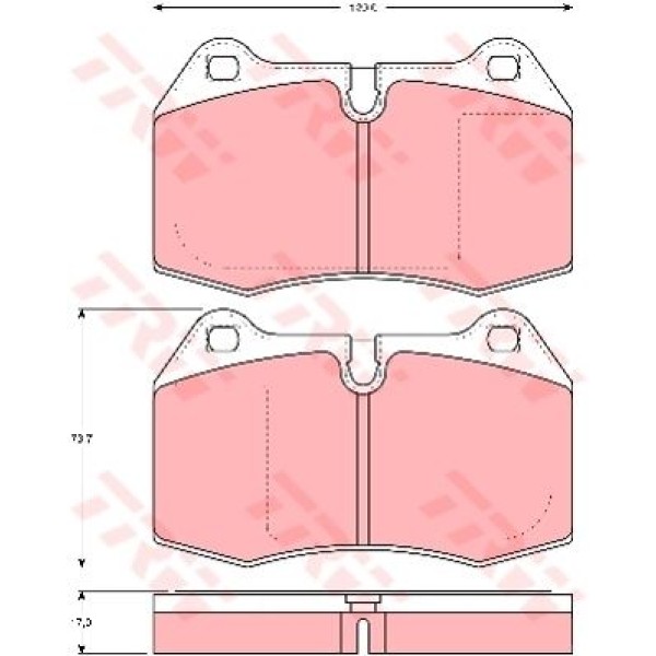 TRW GDB1269 Fren Balatası Ön Bmw 7 E38 94-01 Bmw 8 E31 93-96