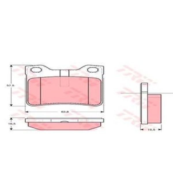 TRW GDB1276 Fren Balatası Arka Fıssız 406 95- 605 89- 3.0 607 00-