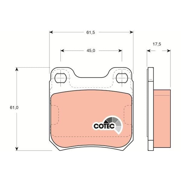 TRW GDB1302 Fren Balatası Arka Vectra B 95- Omega 86- Senator B 87- / 900 II 93-98 9-3 98-02 