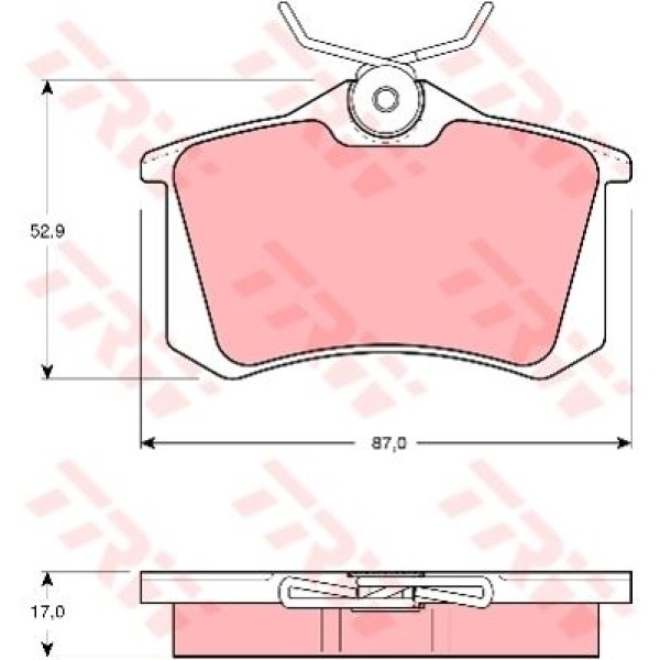 TRW GDB1330 Fren Balatası Arka CLIO III 05- CLIO IV 13- Megane II 02- Megane III 08- Scenic II III M 