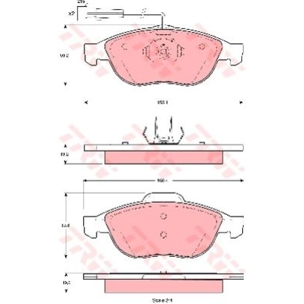 TRW GDB1337 Fren Balatası Ön 156 97- 