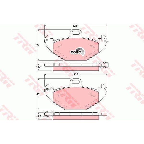 TRW GDB1353 Fren Balatası Arka Laguna I 94- 