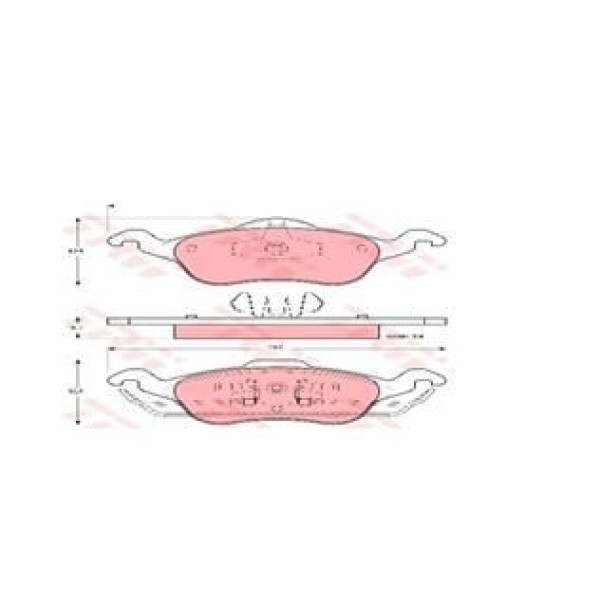 TRW GDB1358 Fren Balatası Ön Focus I 98- Yaylı Tıp