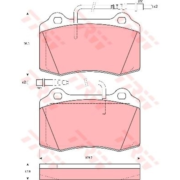 TRW GDB1359 Fren Balatası Ön 406 95-
