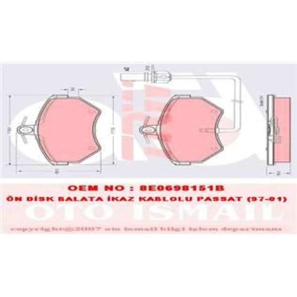 TRW GDB1366 Fren Balatası Ön Fişli Passat B5 00- / A4 00- / Exeo 09-