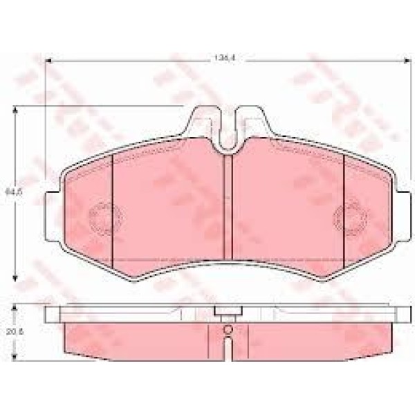 TRW GDB1373 Fren Balatası Ön Vito W638 96-03 