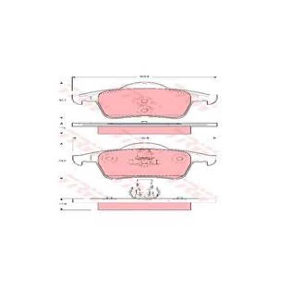 TRW GDB1389 Fren Balatası Arka S60 00-10 S70 97-00 S80 98- V70 97-07 Xc70 00- 