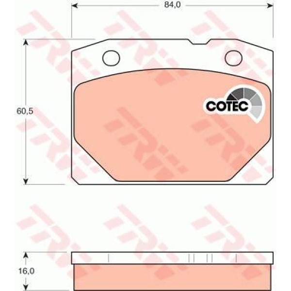 TRW GDB140 Fren Balatası Ön 1500 1600