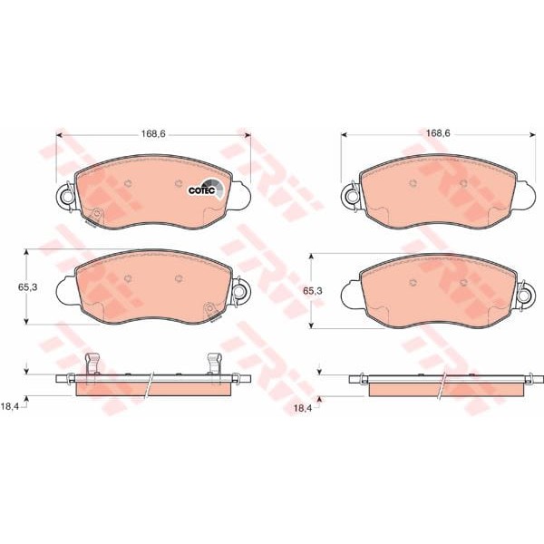 TRW GDB1424 Fren Balatası Ön Transit V184