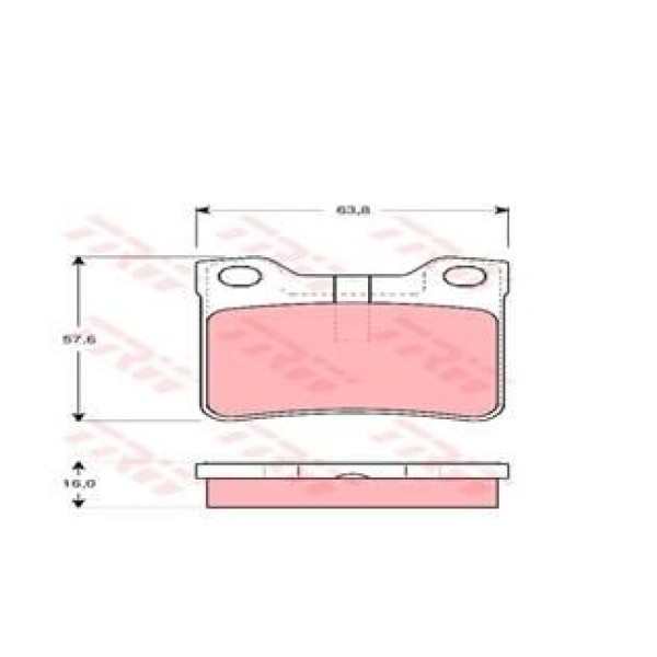 TRW GDB1432 Fren Balatası Arka Fıssız 406 95- 605 89- 3.0 607 00- 