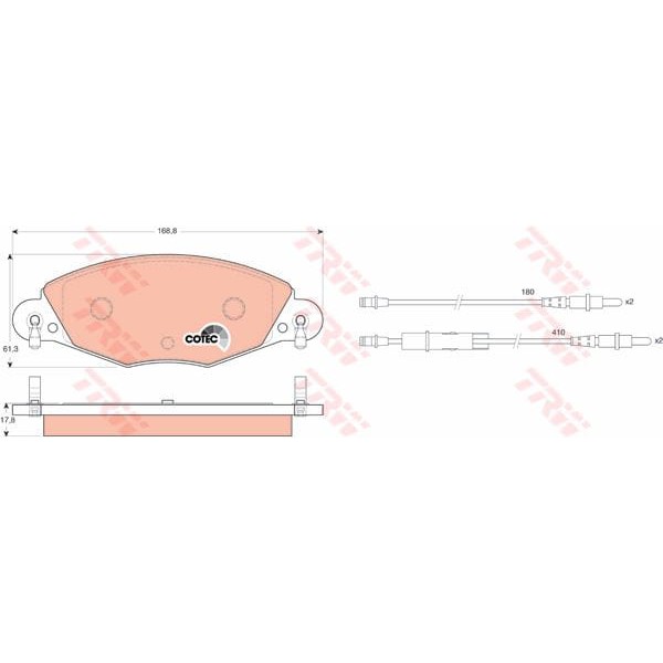 TRW GDB1449 Fren Balatası Ön C5 I 00- II 04-