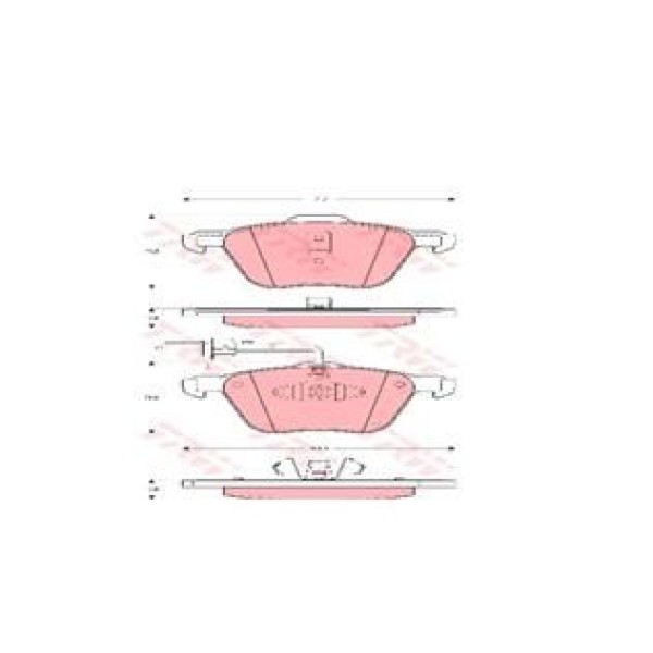 TRW GDB1460 Fren Balatası Ön Sharan 95- Transporter T4 90- / Alhambra 96- / Galaxy 00-