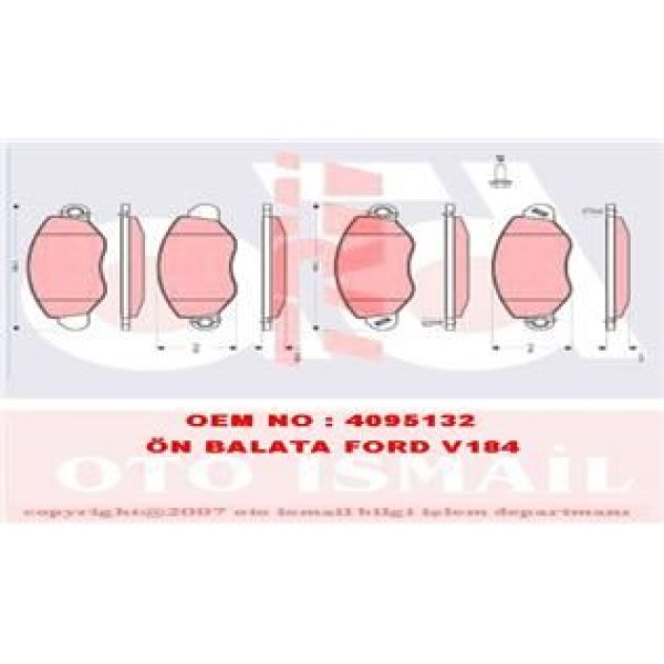 TRW GDB1461 Fren Balatası Ön Transit V184 00-06 Önden Çekıslı 