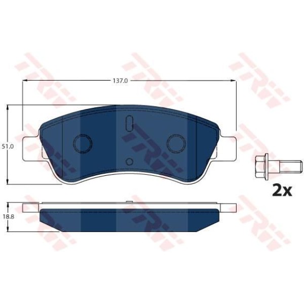 TRW GDB1463BTE Disk Fren Balatası Ön Berlingo 1998-2005