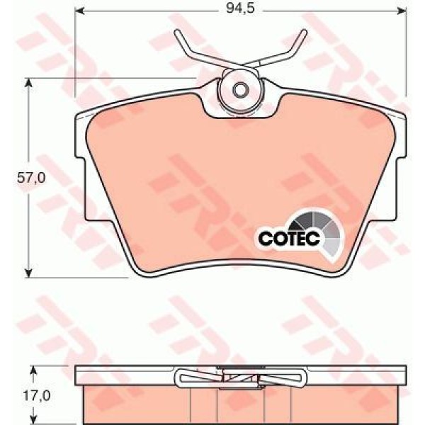 TRW GDB1479 Fren Balatası Arka Trafic II 01- Trafic III 14- / Vivaro A 01- / Prımastar 02-