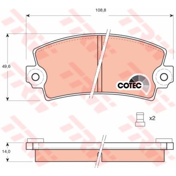 TRW GDB148 Fren Balatası Ön R12