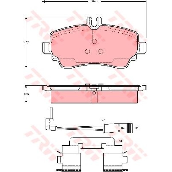 TRW GDB1480 Fren Balatası Ön A Serisi A140 A160 A170 A190 A210 W168 Vaneo 