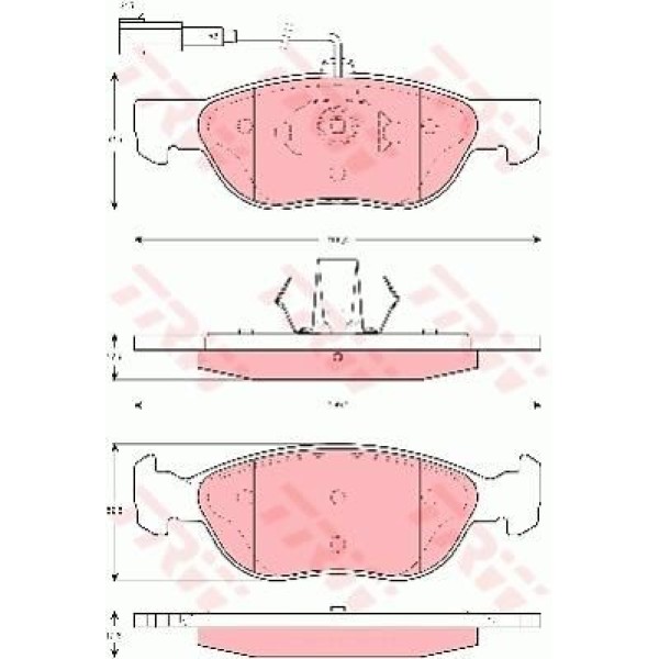 TRW GDB1486 Fren Balatası Ön 145 94-01 146 96-01 