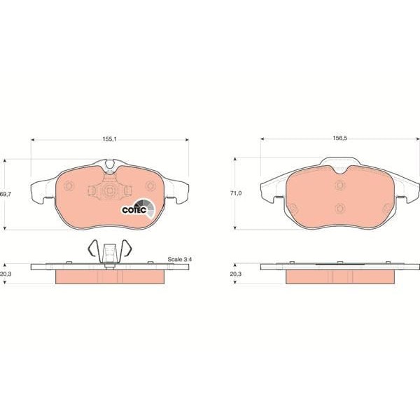 TRW GDB1492 Fren Balatası Ön Vectra C