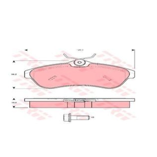 TRW GDB1496 Fren Balatası Ön C2 02- C3 02-