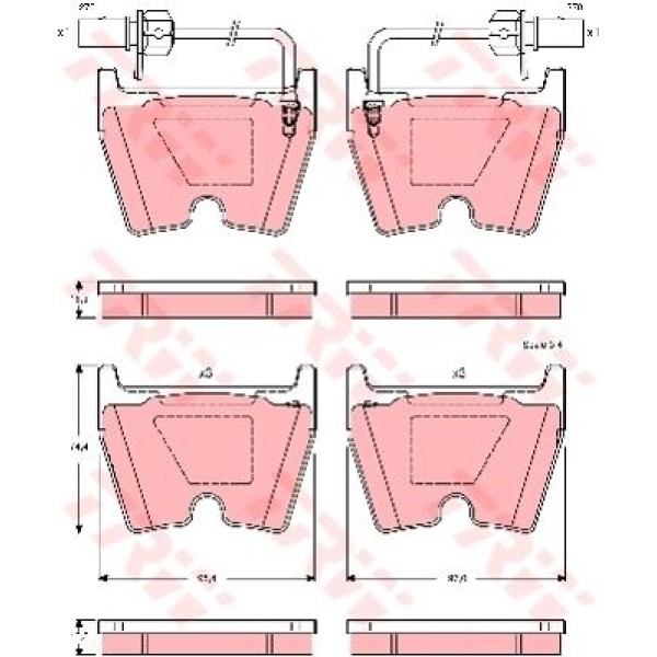 TRW GDB1507 Fren Balatası Ön Phaeton 02- / R8 07- 