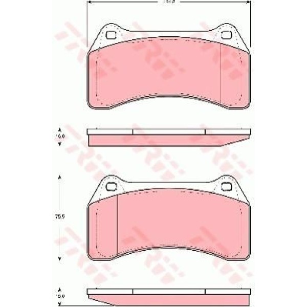 TRW GDB1512 Fren Balatası Ön Xjx 350 03-09 