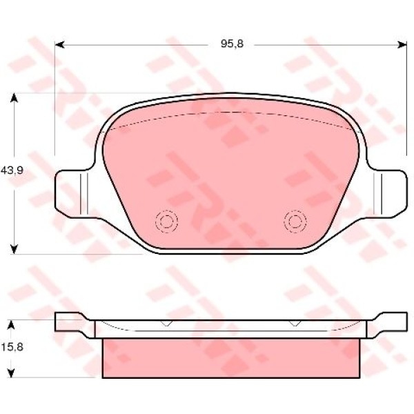 TRW GDB1520 Fren Balatası Arka Fıssız 500 07- Linea 07- Panda 12- 4X4 / 147 00- 156 97- Gt 03-10