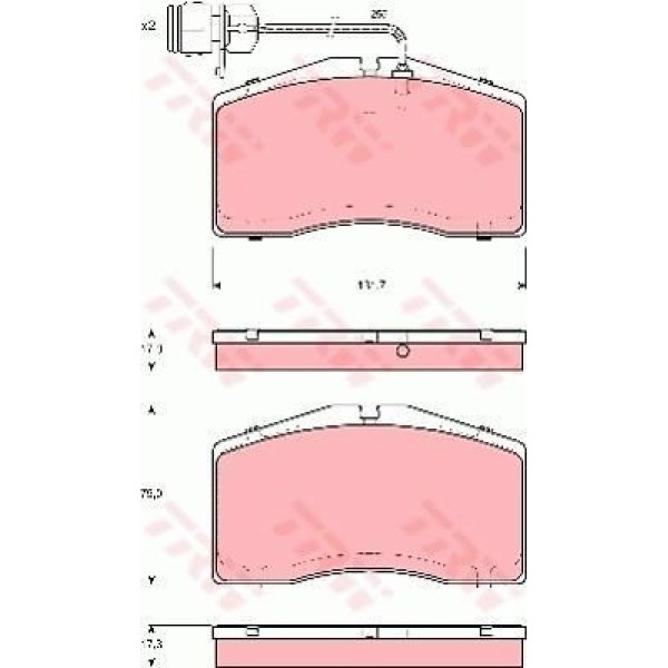 TRW GDB1523 Fren Balatası Ön A8 96-02 2.5 TDI 4.2 Quatro 3.7 