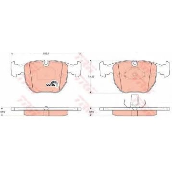 TRW GDB1526 Fren Balatası Ön Range Rover 02-12 