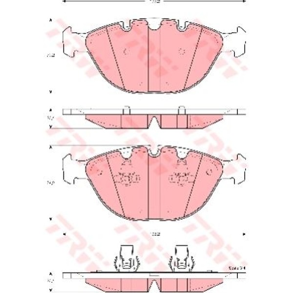 TRW GDB1529 Fren Balatası Ön Bmw X5 E53 00-06 4.4 4.6 4.8 