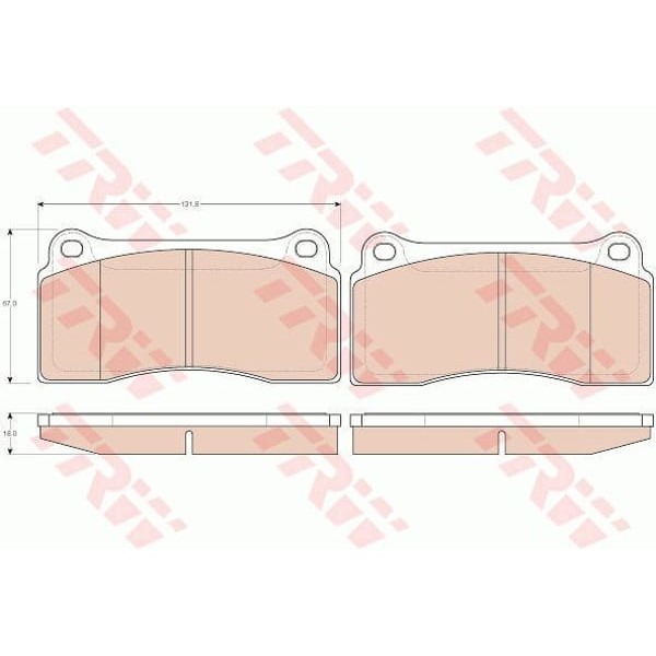 TRW GDB1536 Fren Balatası Ön Jaguar Daımler Xj30 4.0 97-03 