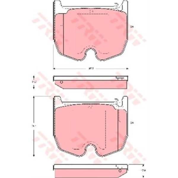 TRW GDB1541 Fren Balatası Ön Mercedes W220 S600 S55 02-8.05 C215 L63 Cl65 Cl600 01-06 C219 Cls 55 Am 