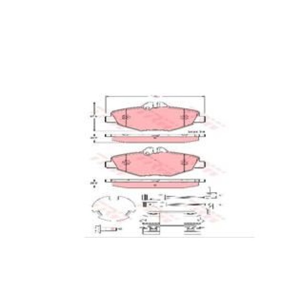 TRW GDB1542 Fren Balatası Ön E Serisi S211 E200 E220 E240 E270 E280 E320 E Serisi W211 E200 E220 E24 