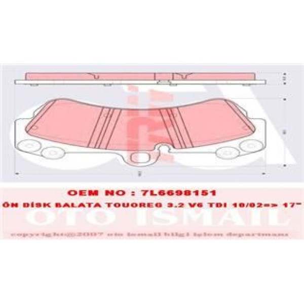 TRW GDB1547 Fren Balatası Ön Touareg 7L 02- / Cayenne 02- 