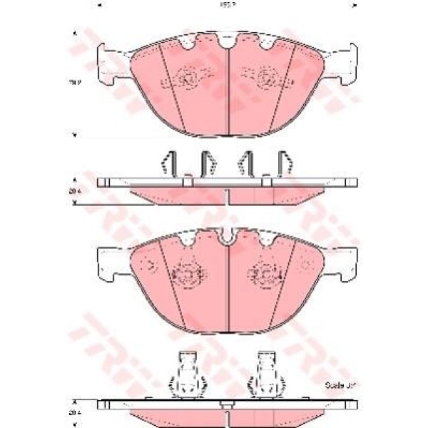 TRW GDB1558 Fren Balatası Ön Bmw 5 E60 04-10 Bmw 6 E63 05-10 Bmw 7 05-08