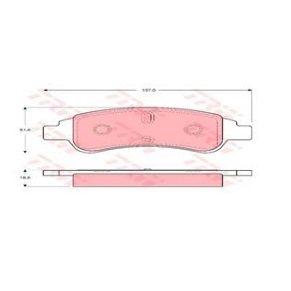 TRW GDB1563 Fren Balatası Ön Ducato 06- Arka / 207 06- 208 12- 301 12- 307 00- 1007 05- 2008 13- Par