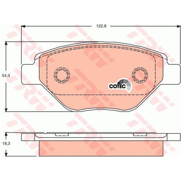 TRW GDB1571 Fren Balatası Ön Megane II 02- 1.4 Benzinli Hb 