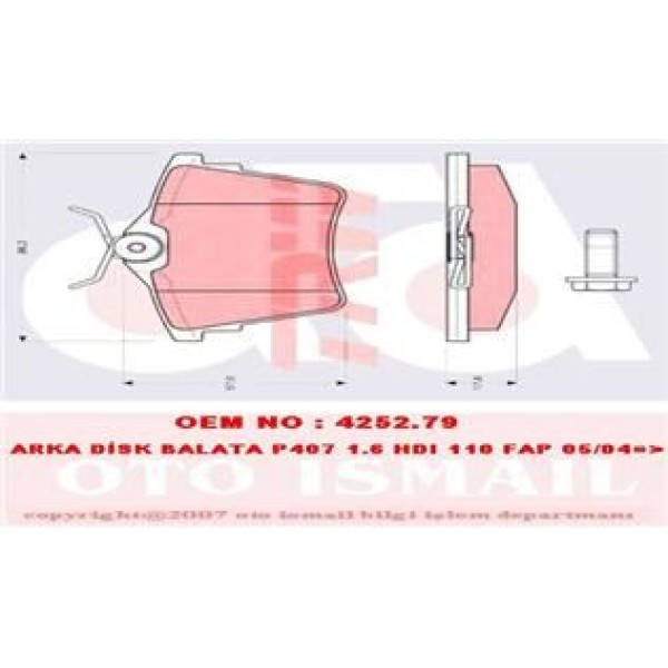 TRW GDB1596 Fren Balatası Arka 407 04- 607 00- / C5 08- 