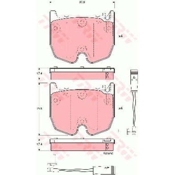 TRW GDB1599 Fren Balatası Ön Mercedes Cls 05-10