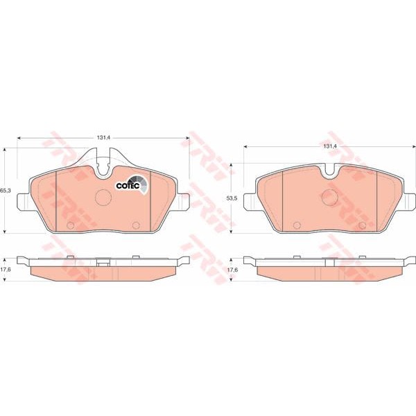 TRW GDB1611 Fren Balatası Ön Bmw 1 E81 E87 E88 E82 