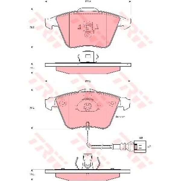 TRW GDB1616 Fren Balatası Ön Golf V 03- Eos 06- Passat B6 05- / A3 03- / Leon 05- / Superb II 08- 