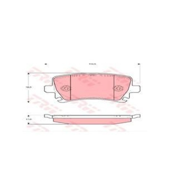 TRW GDB1622 Fren Balatası Arka Golf V 03- Golf VI 08- Eos 06- Jetta III 05- Passat B7 10- Passat B6
