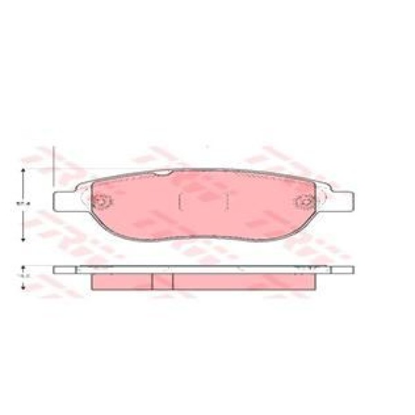 TRW GDB1624 Fren Balatası Ön Fıssız 500 07- Linea 07- Doblo 01- / 207 06- 307 00- 1007 05- / Xsara 9