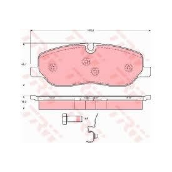 TRW GDB1631 Fren Balatası Ön Range Rover Sport 05-13 Discovery 04-12