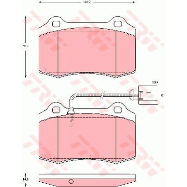 TRW GDB1644 Fren Balatası Ön Fişli Ibiza IV Leon 02-06 1.8T
